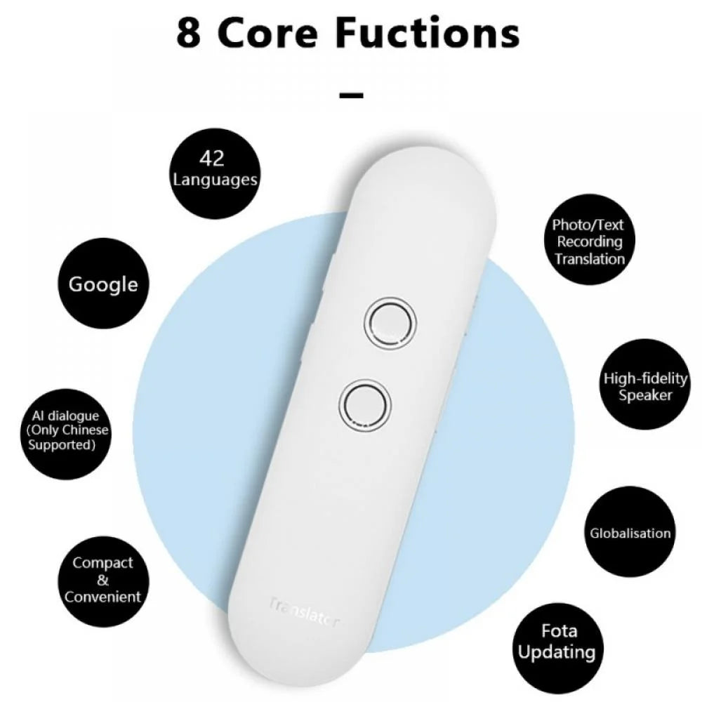 Portable Foreign Language Real-Time 2-Way Translationstwo Way Easy Trans Smart Instant Language Translator Device, Support 42 Languages/Voice Operated