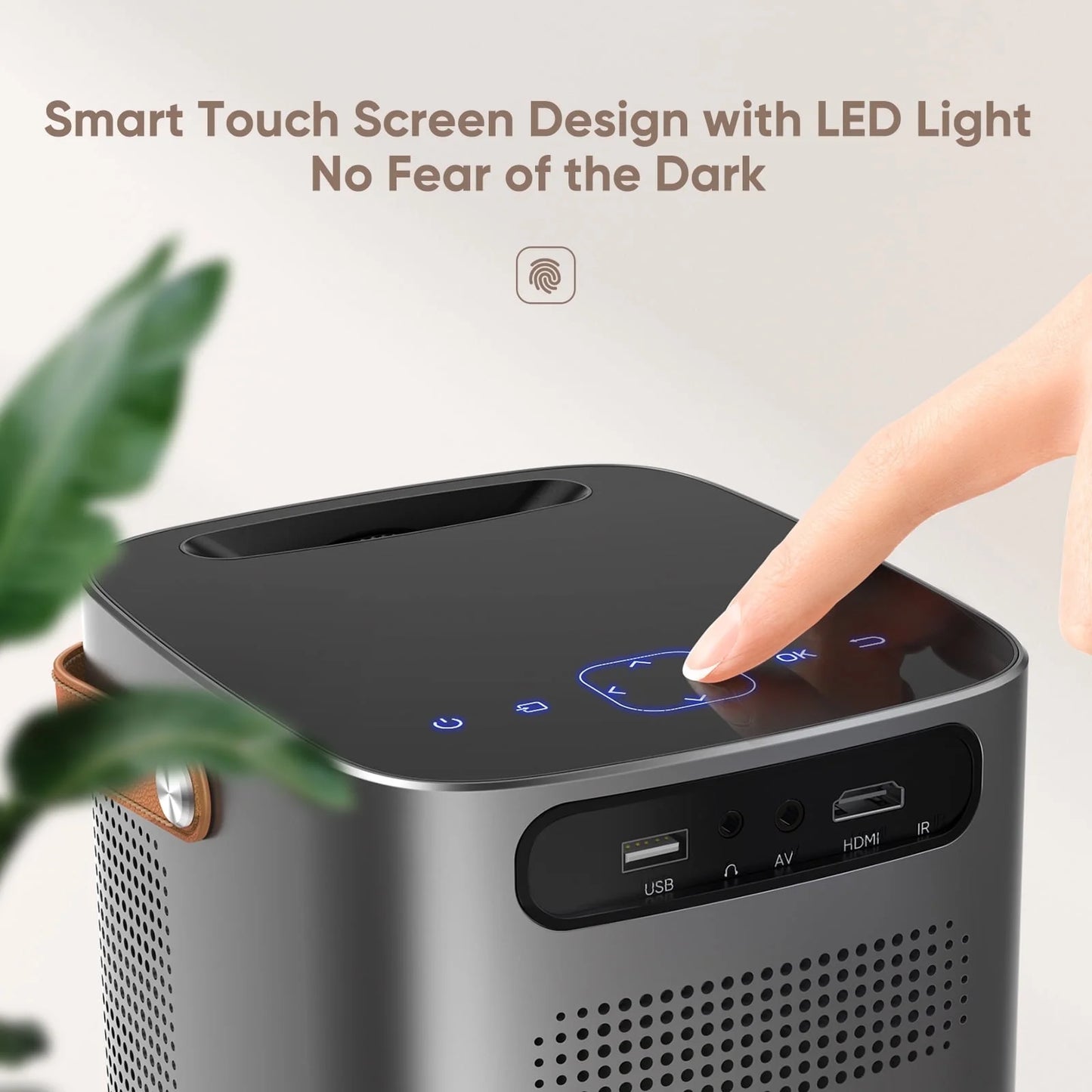 5G Wifi Bluetooth Projector, Latest Dust-Proof Outdoor Portable Projector, 1080P Supported, 15000 Lumen, 4D/4P Keystone