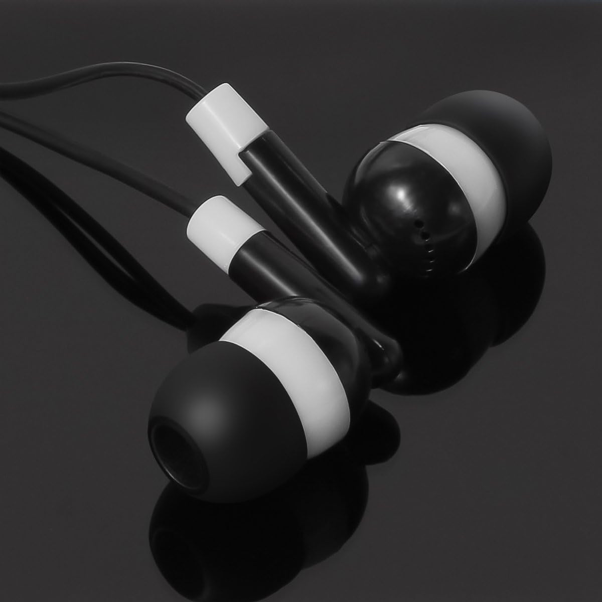 Bulk Earbuds Headphones Wholesale Earphones, 100 Pack Disposable Ear Buds Bulk Individually Wrapped Headphones for School Classroom Students