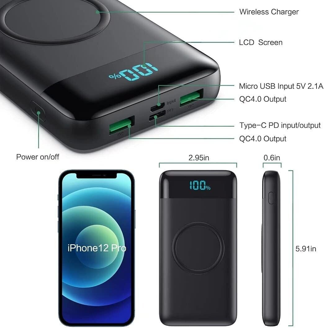 Cargador Portatil Para Celular Iphone Lg Xiaomi ,Bateria Externa Movil 30800Mah