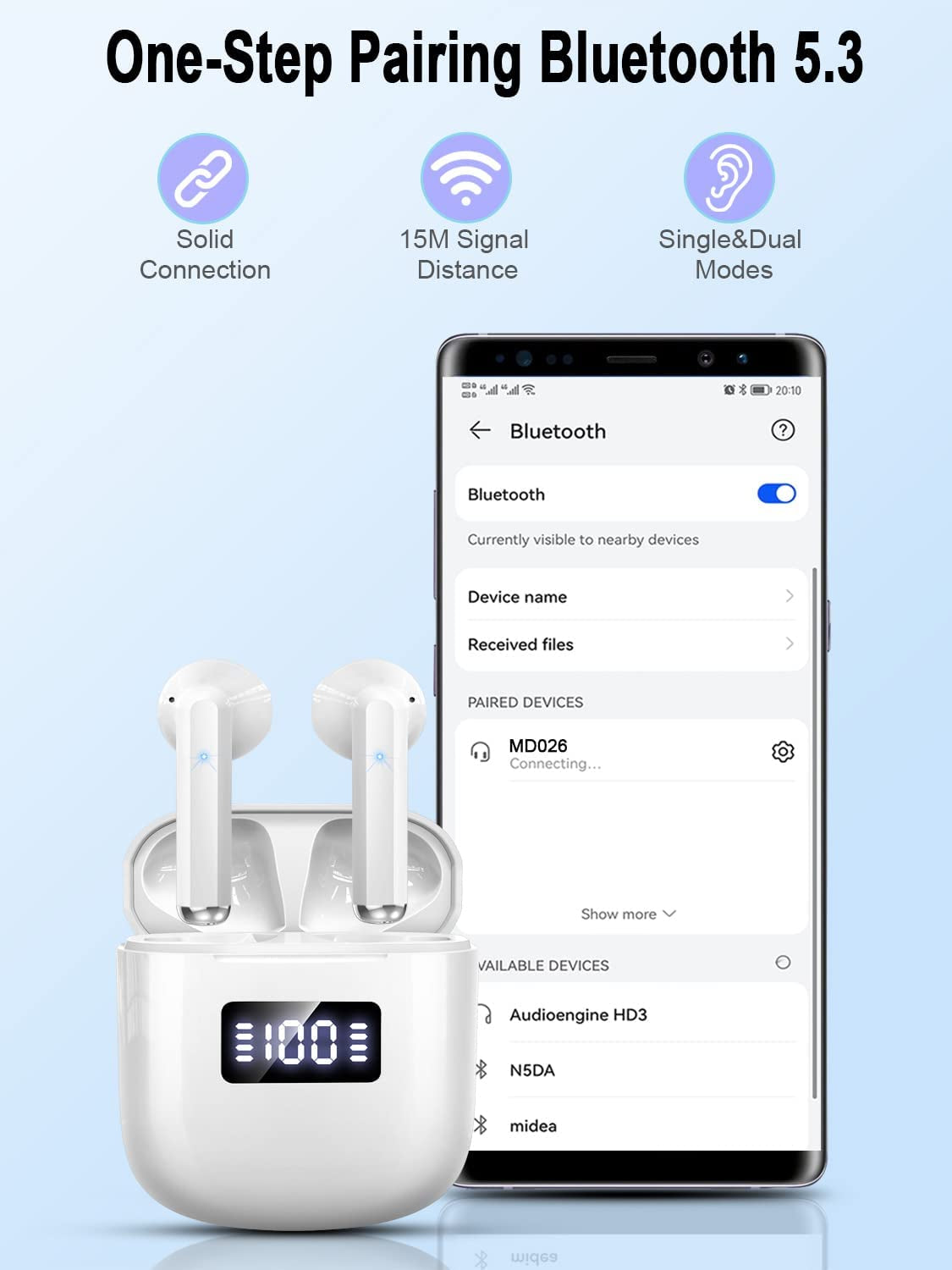 Audifonos Auriculares 3D Bluetooth 5.0 Inalambricos Touch Para Iphone Y Samsung
