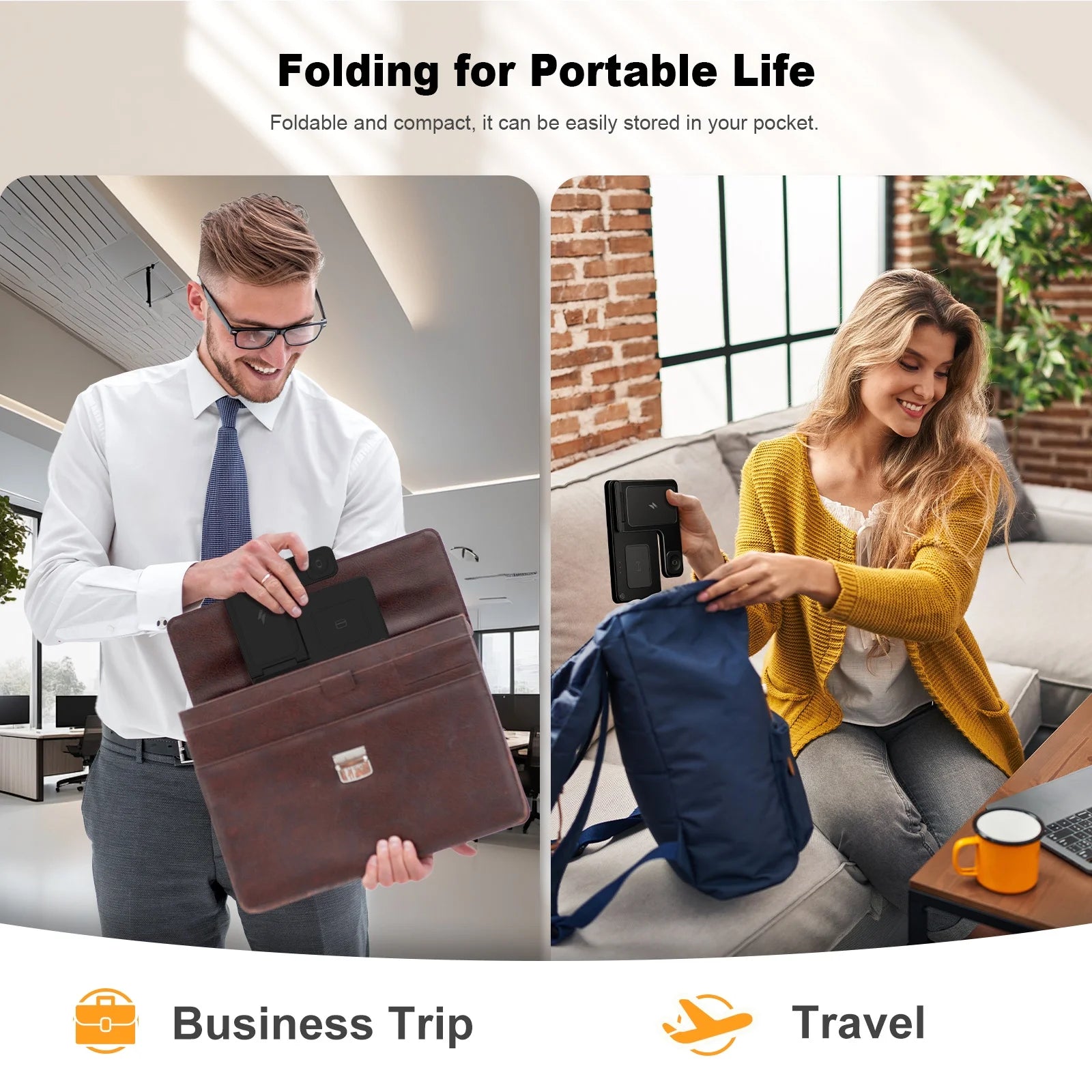 3 in 1 Wireless Charging Station, Foldable and Portable Phone Fast Multi Charger Stand for Iphone 15 14 13 12 11 Pro Max XS XR X 8 plus Iwatch Series and Airpods 3 2 Pro