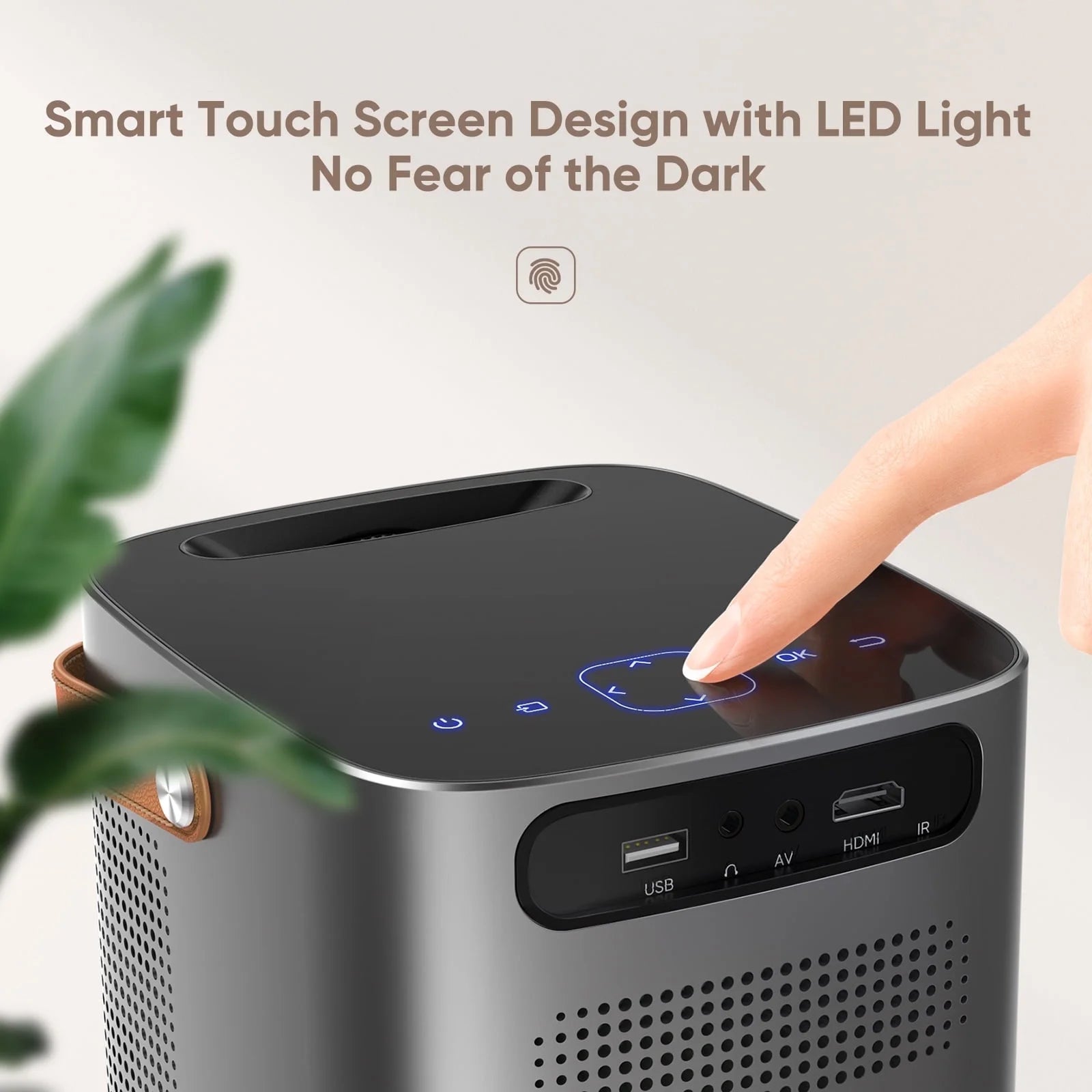 5G Wifi Bluetooth Projector, Latest Dust-Proof Outdoor Portable Projector, 1080P Supported, 15000 Lumen, 4D/4P Keystone