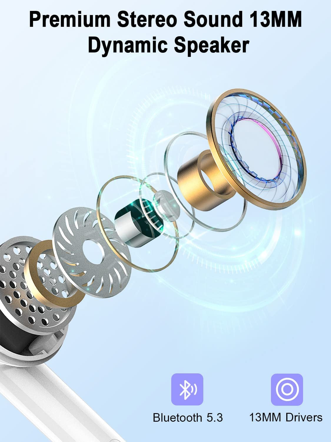 Audifonos Auriculares 3D Bluetooth 5.0 Inalambricos Touch Para Iphone Y Samsung