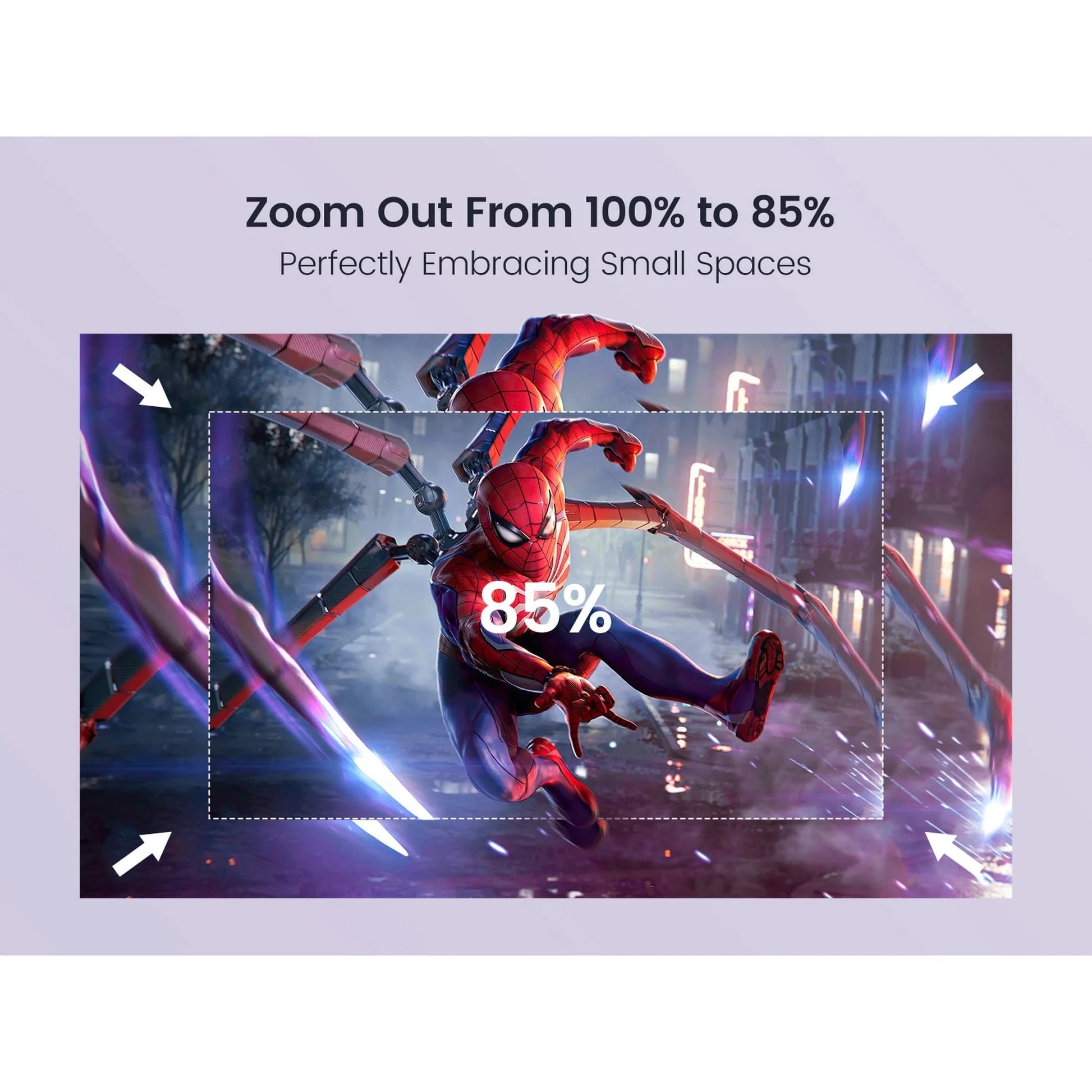 [270° Rotatable & Auto Keystone]  Mini Projector with Wifi6 and Bluetooth, 1080P FHD Support 4K, 300 ANSI Outdoor Portable Projector, Built-In Apps